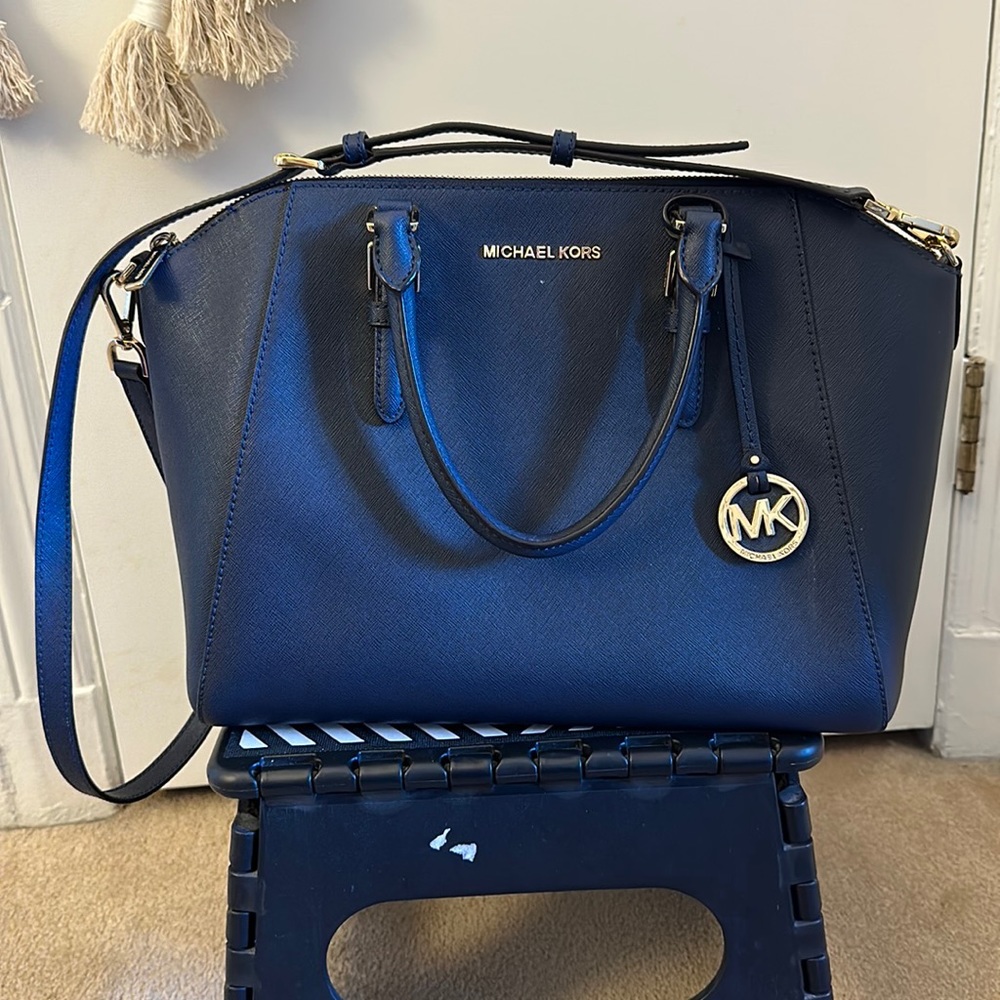 MK blue tote bag